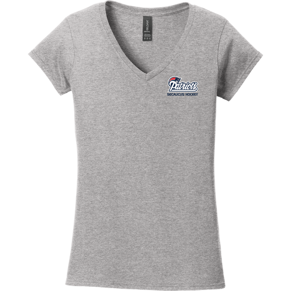 Secaucus Patriots Softstyle Ladies Fit V-Neck T-Shirt