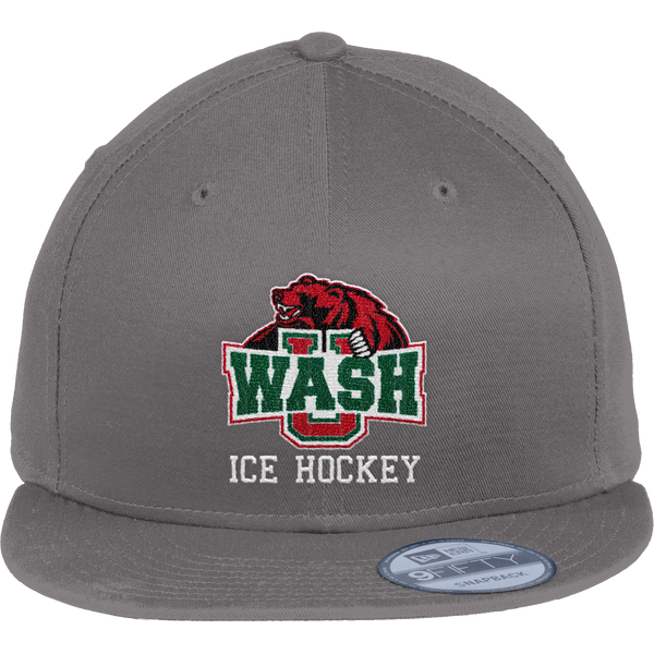 Wash U New Era Flat Bill Snapback Cap