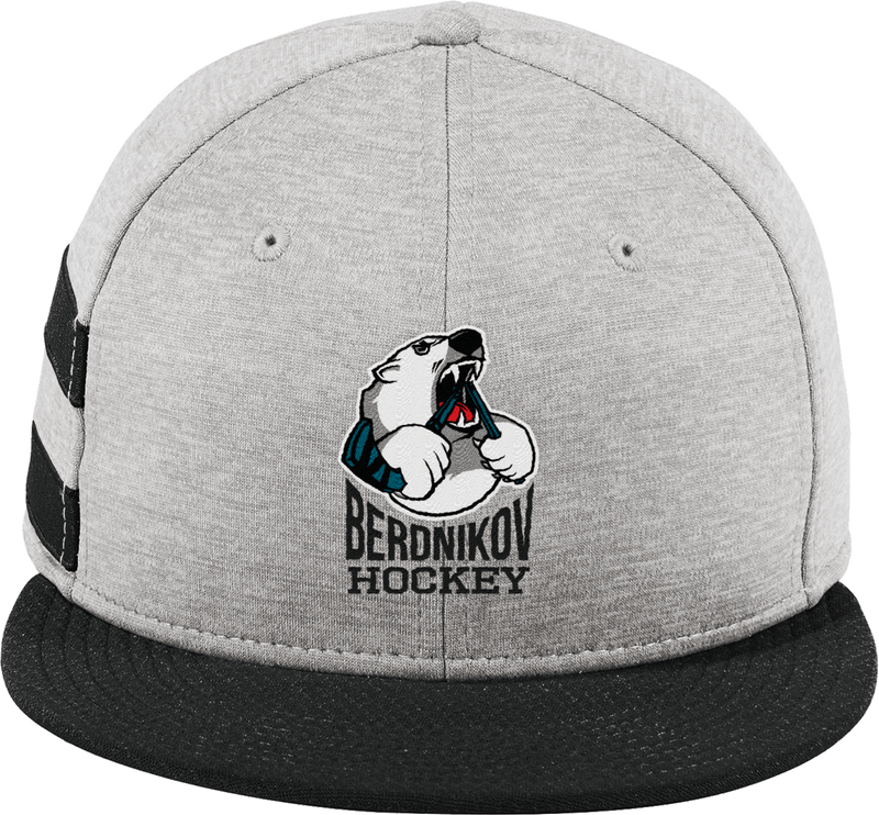 Berdnikov Bears New Era Shadow Heather Striped Flat Bill Snapback Cap