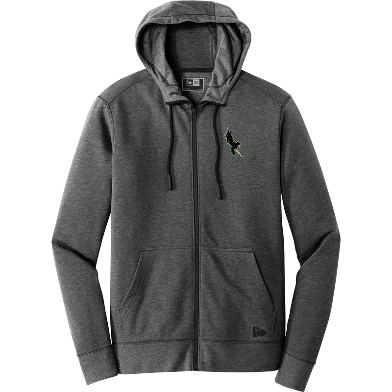 Wilmington Nighthawks New Era Tri-Blend Fleece Full-Zip Hoodie