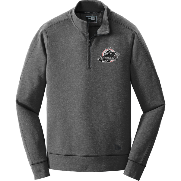 Allegheny Badgers New Era Tri-Blend Fleece 1/4-Zip Pullover