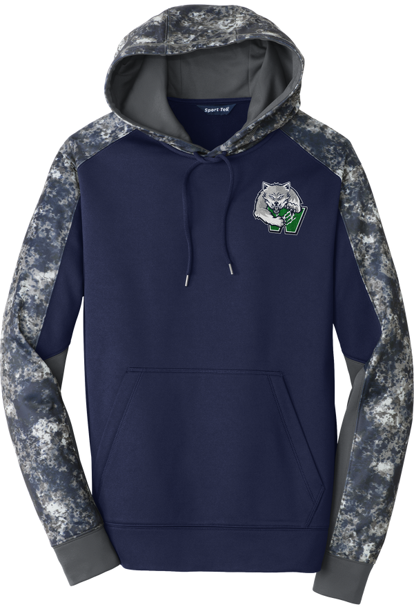 Woodbridge Wolfpack Sport-Wick Mineral Freeze Fleece Colorblock Hooded Pullover
